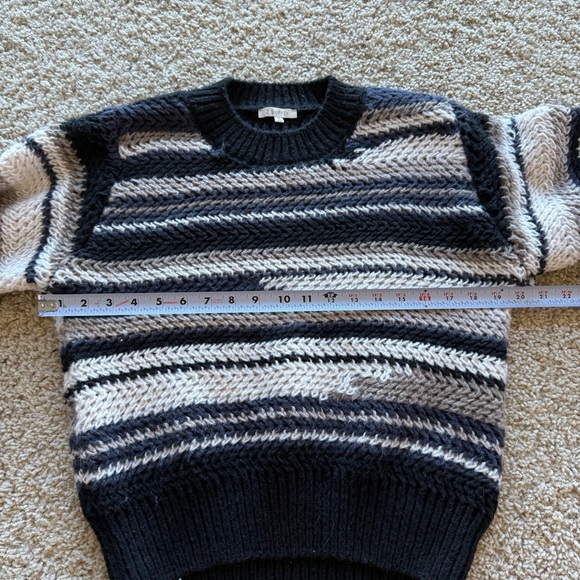 Z Supply Asheville Stripe Sweater in Black & Cream Medium - Picture 8 of 8